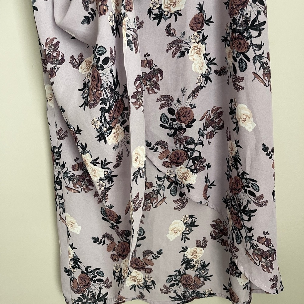 Charlotte Russe Medium Lavender Floral Skirt - Picture 2 of 5